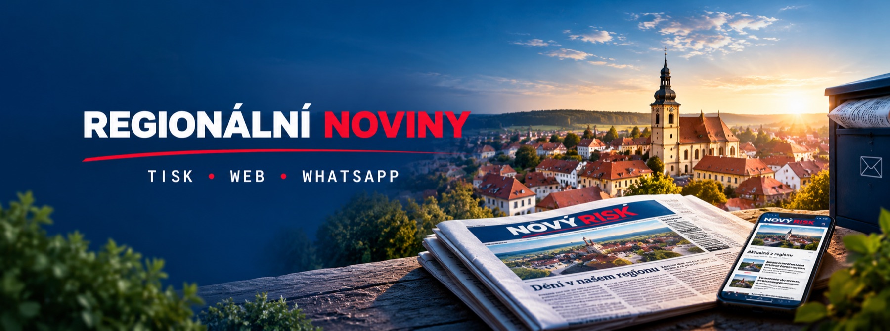 Nový risk — regionální noviny: tisk, web, WhatsApp